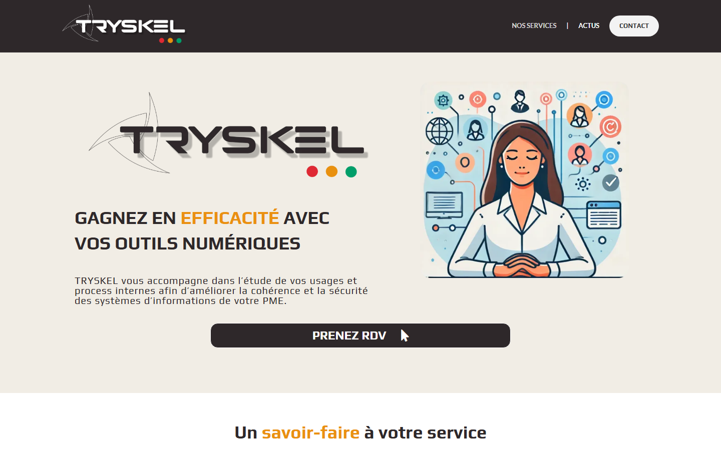 Aperçu du site de TRYSKEL NUMERIQUE