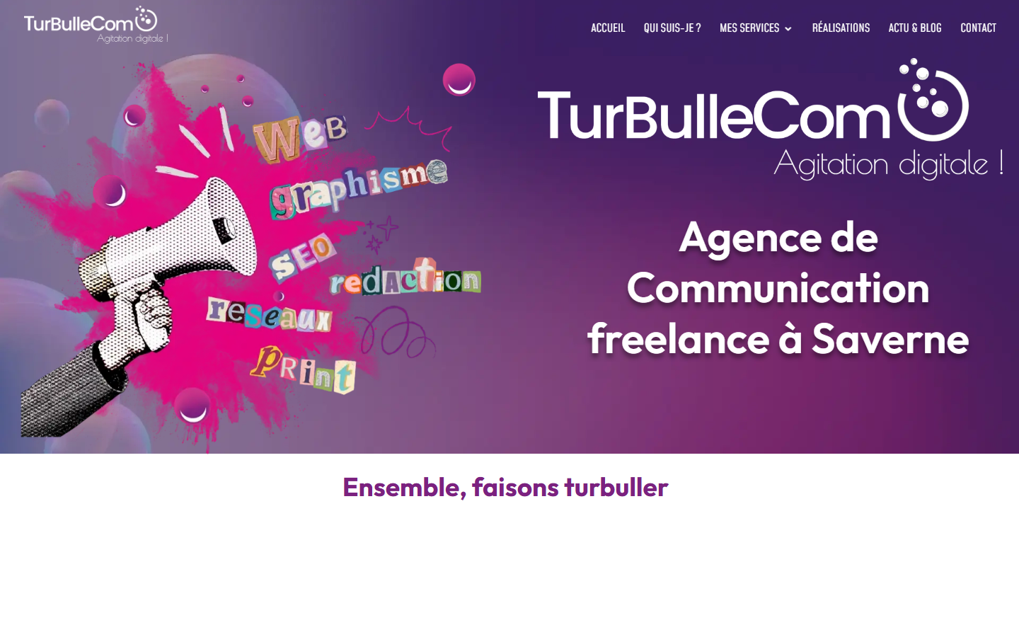 Aperçu du site de TurBulleCom