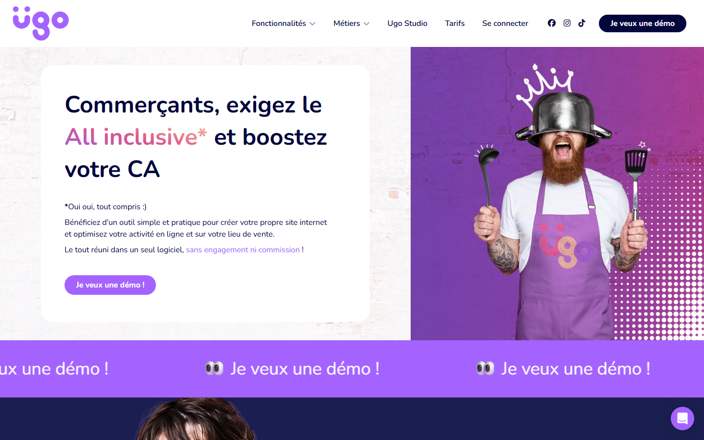 Aperçu du site de UGO