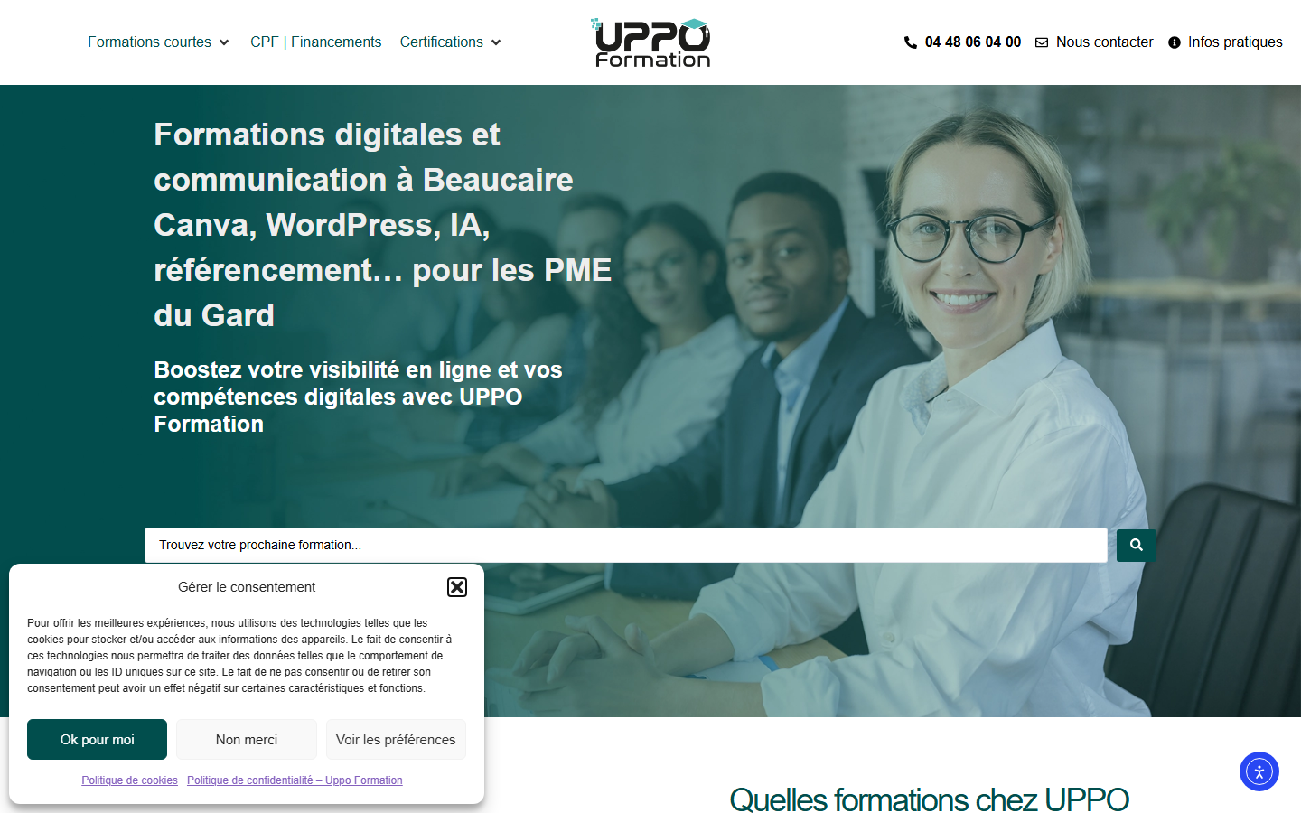 Aperçu du site de UPPO COMMUNICATION & FORMATION