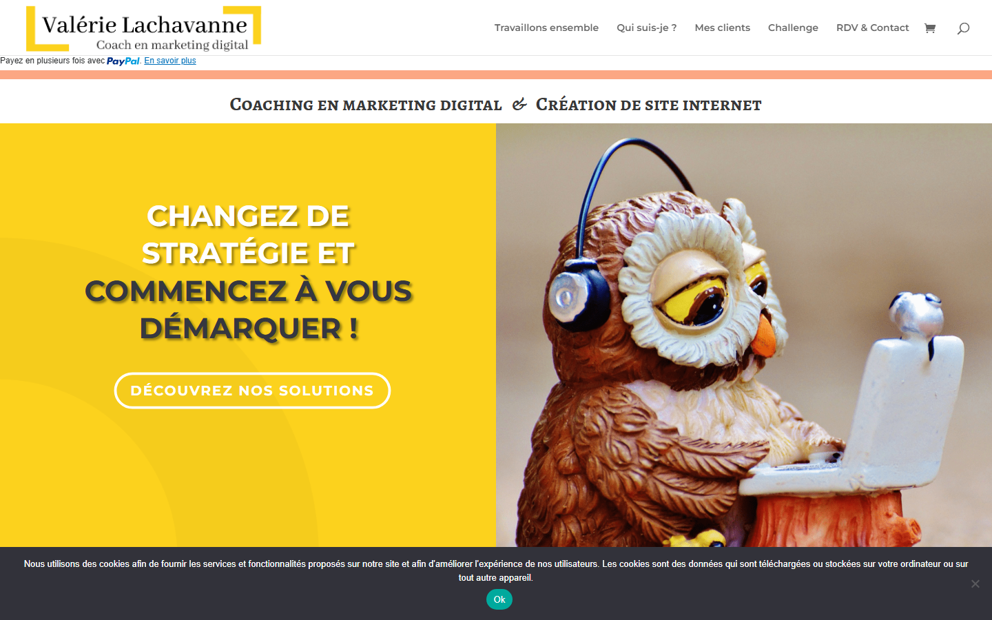Aperçu du site de Valérie Lachavanne