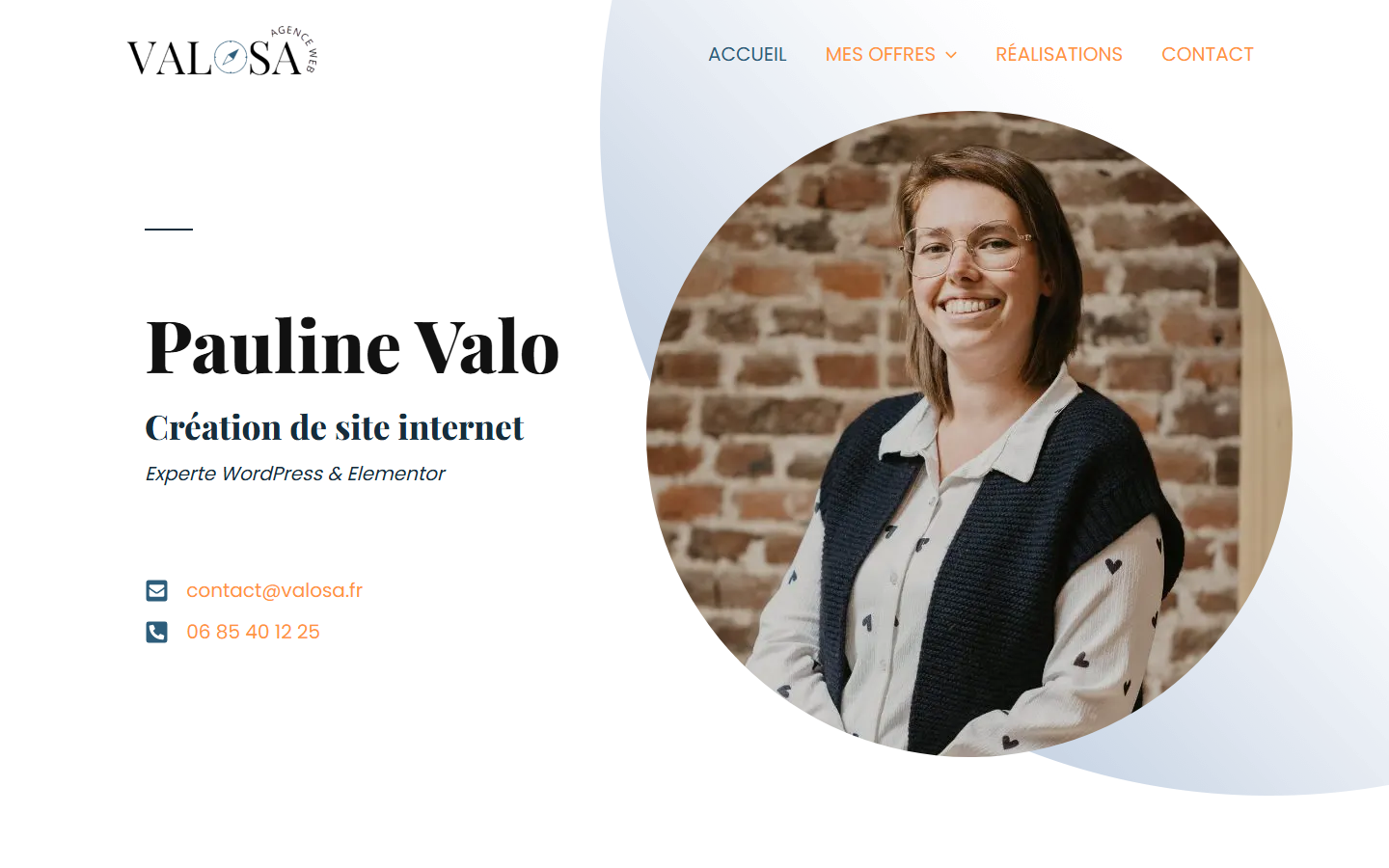 Aperçu du site de Valosa - Agence web