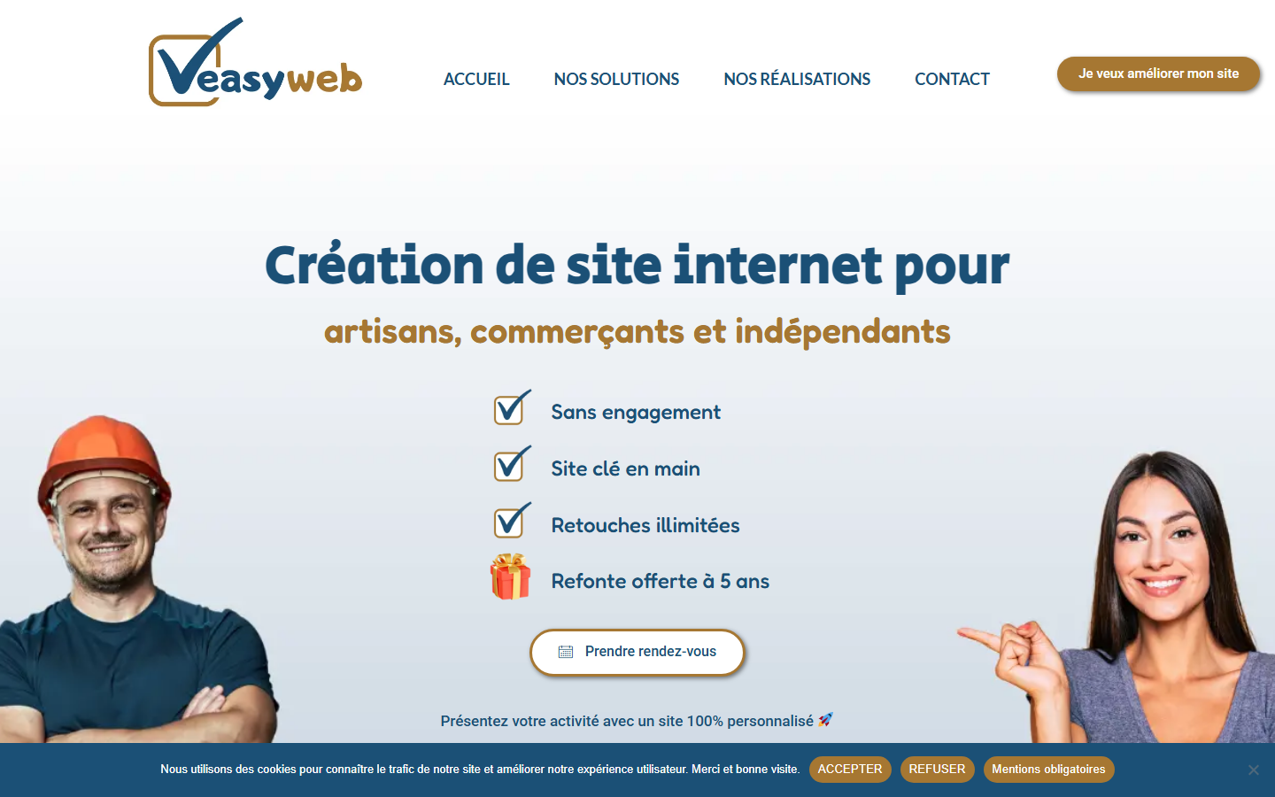 Aperçu du site de Veasyweb