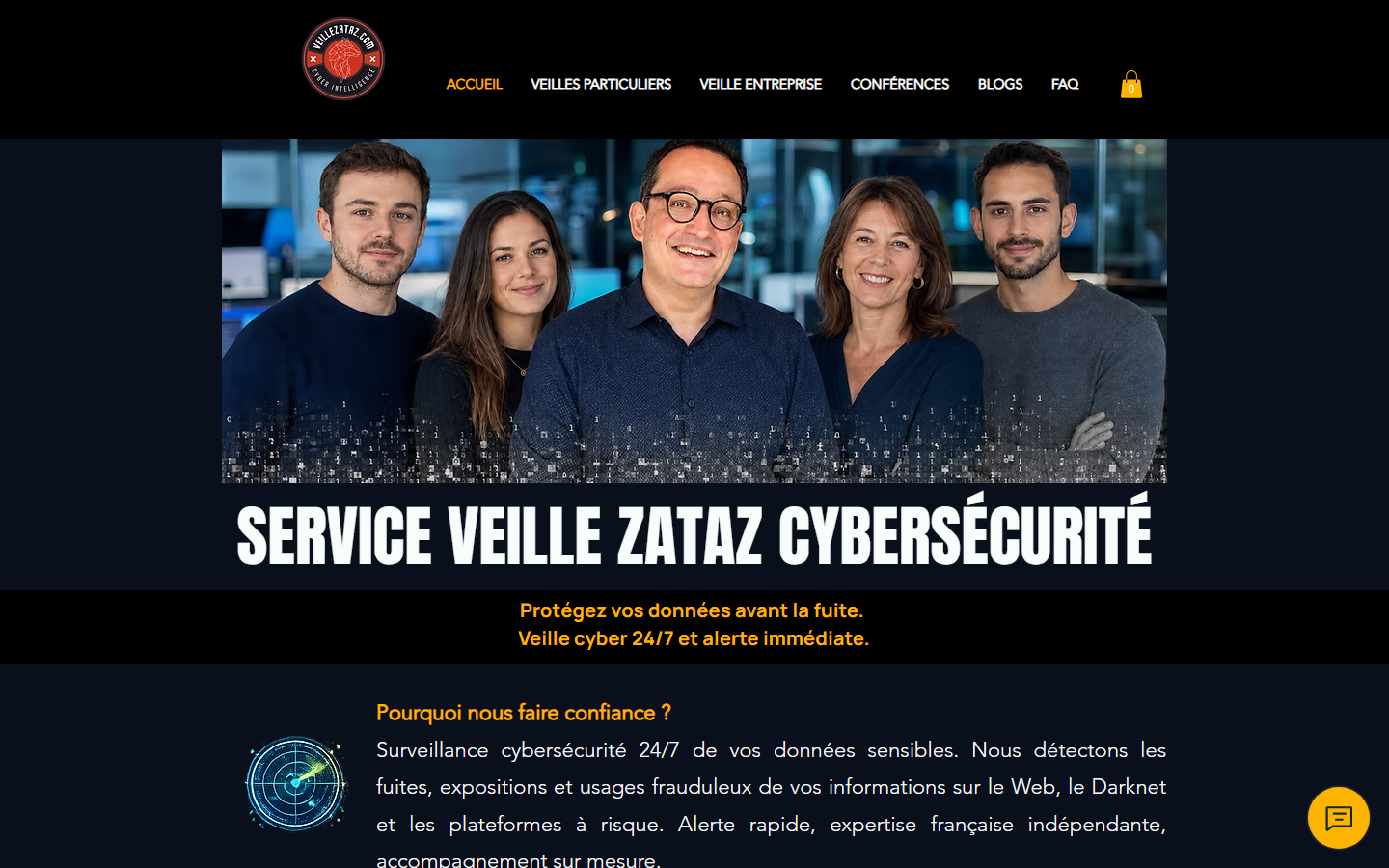 Aperçu du site de ZATAZ
