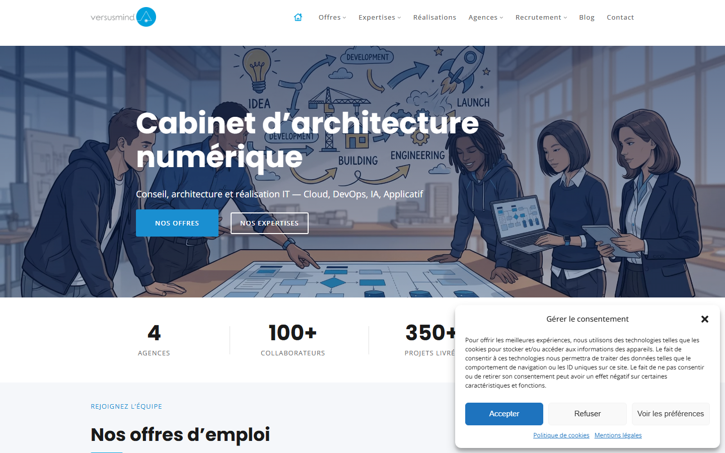Aperçu du site de VERSUSMIND