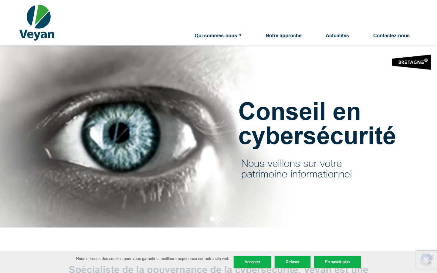Aperçu du site de VEYAN