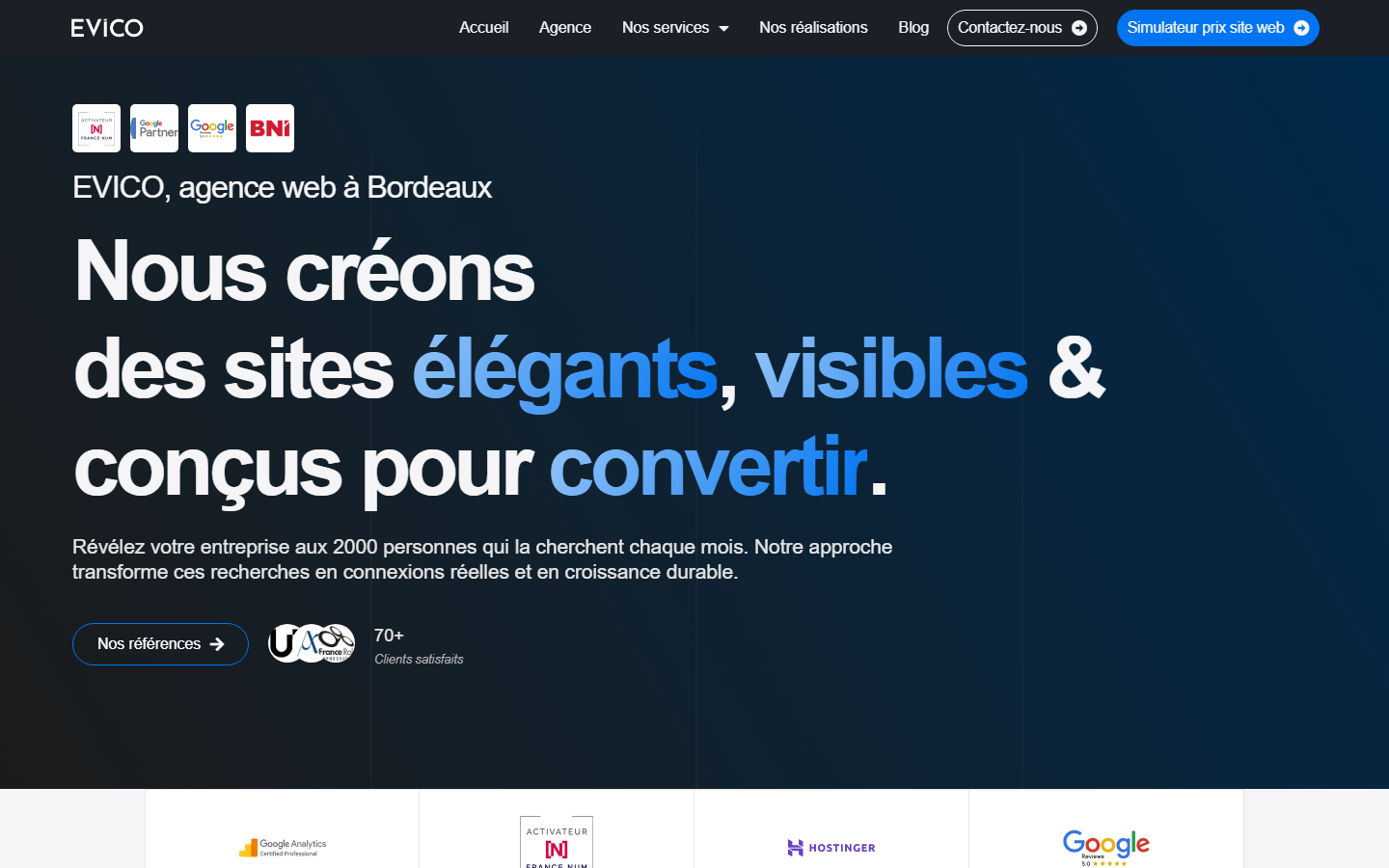 Aperçu du site de victor