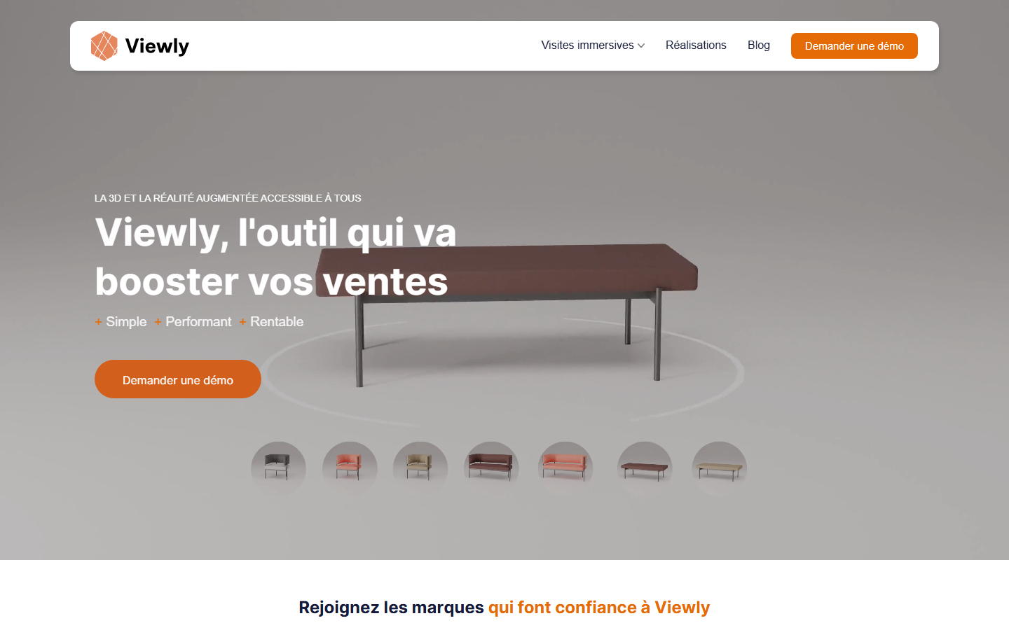 Aperçu du site de Viewly
