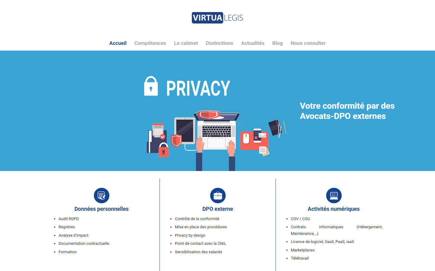 Aperçu du site de Virtualegis