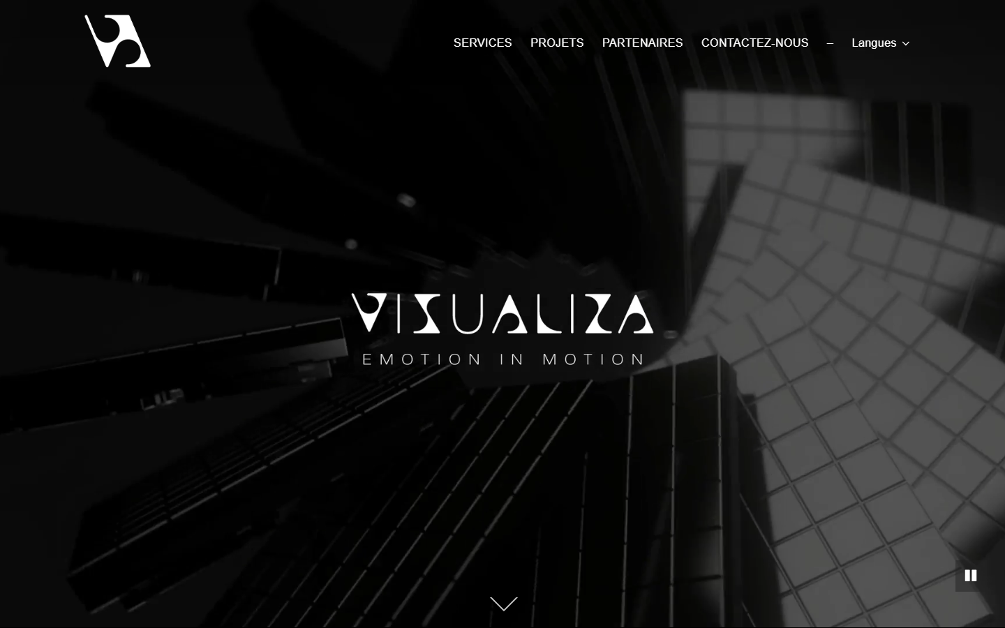 Aperçu du site de Visualiza