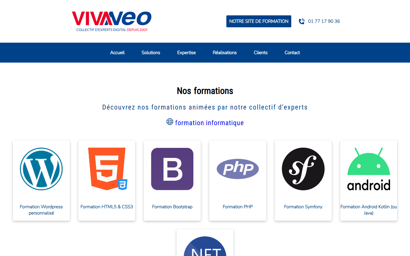 Aperçu du site de VIVANEO