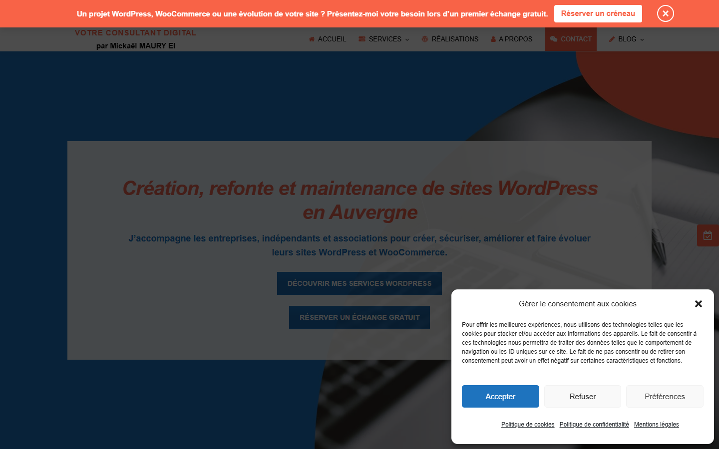 Aperçu du site de Votre Consultant Digital