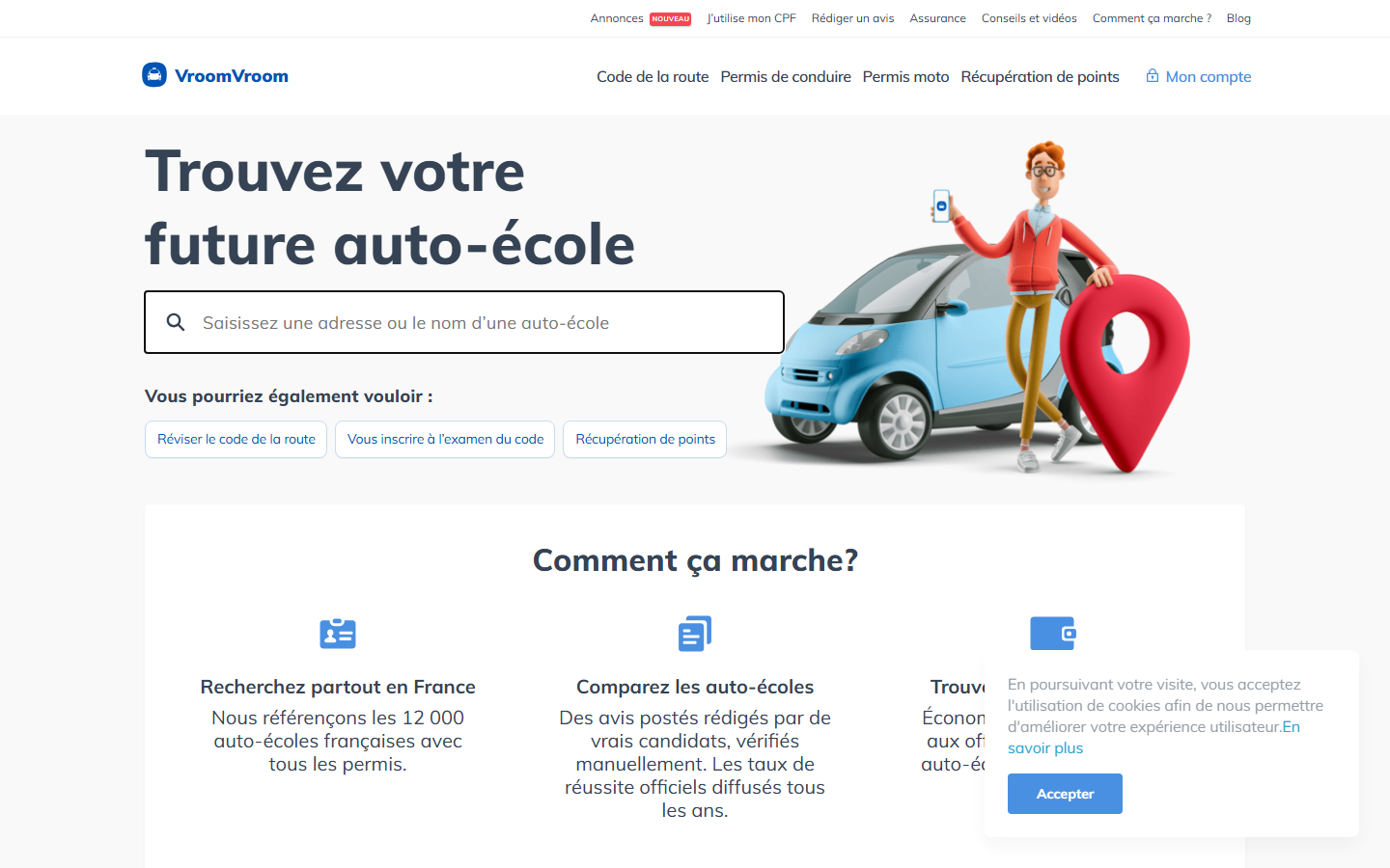 Aperçu du site de VroomVroom.fr