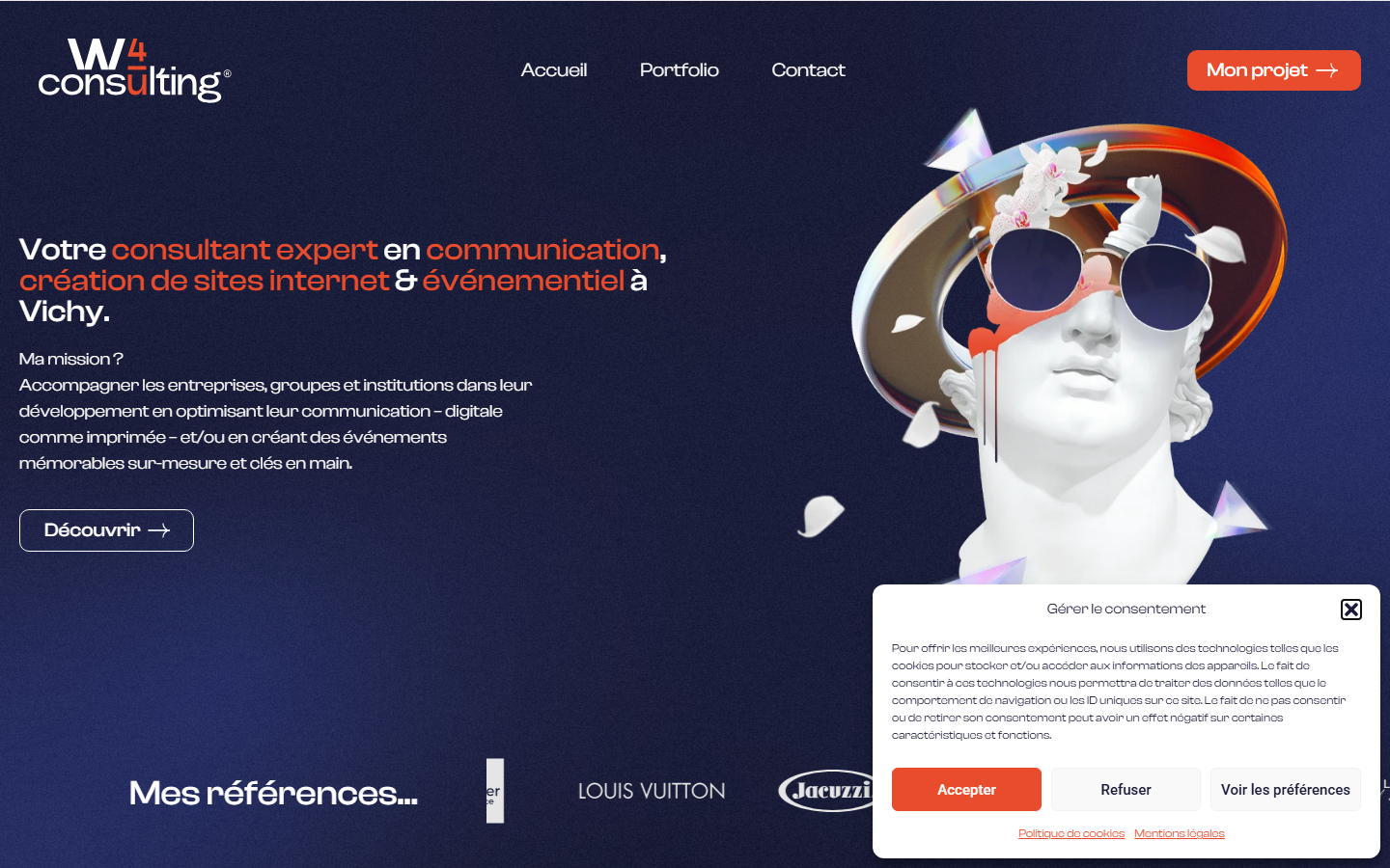 Aperçu du site de W4 Consulting