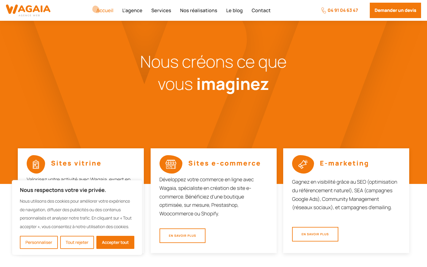 Aperçu du site de WAGAIA