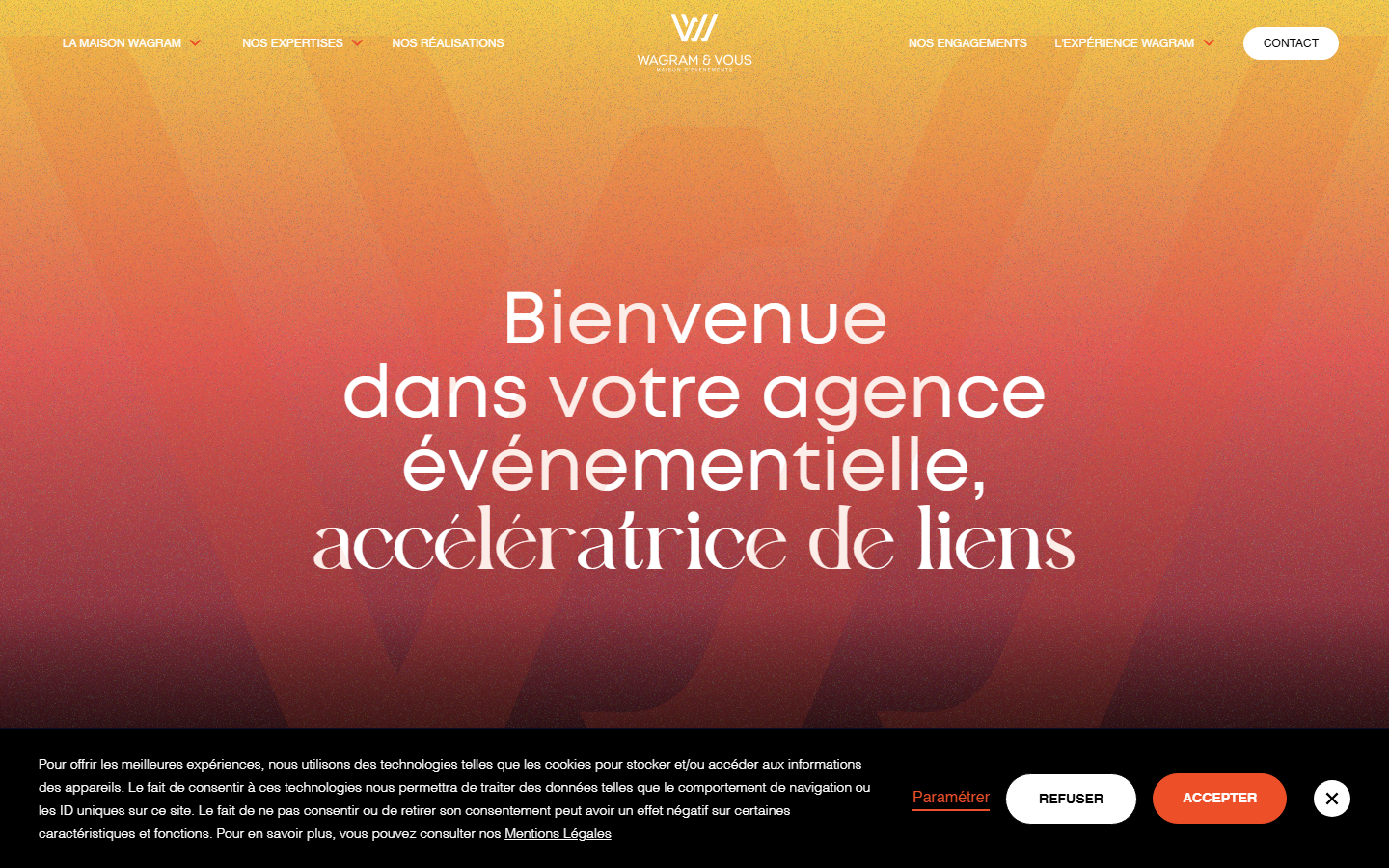 Aperçu du site de Wagram & Vous
