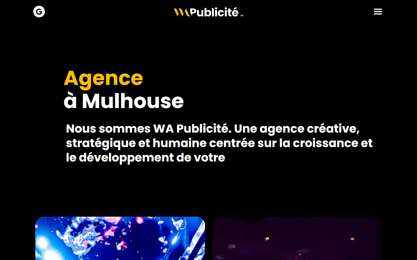 Aperçu du site de WA PUBLICITE