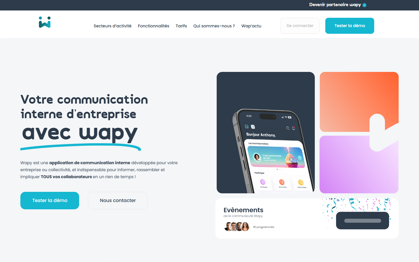 Aperçu du site de Wapy