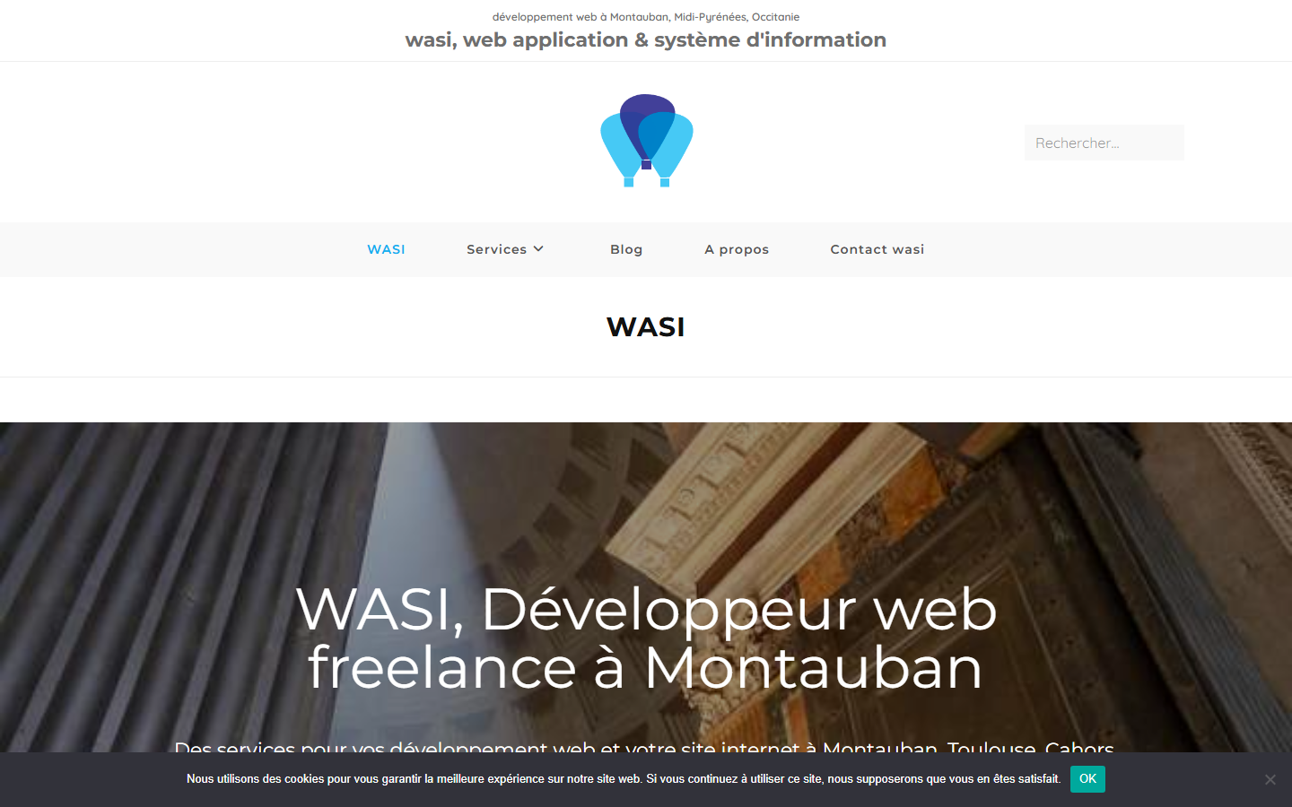 Aperçu du site de WASI
