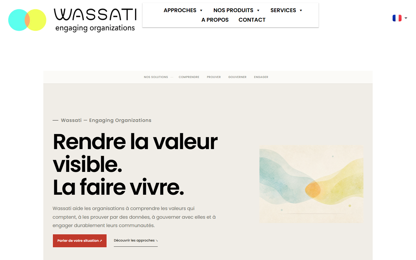 Aperçu du site de Wassati