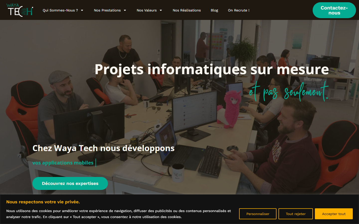Aperçu du site de WAYA TECH