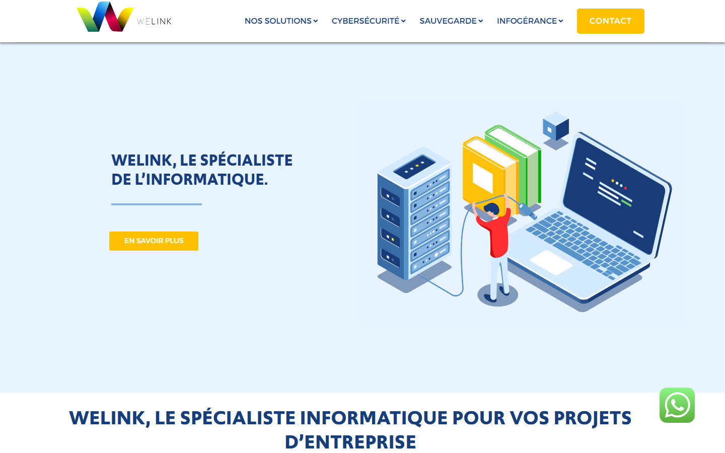Aperçu du site de WELINK