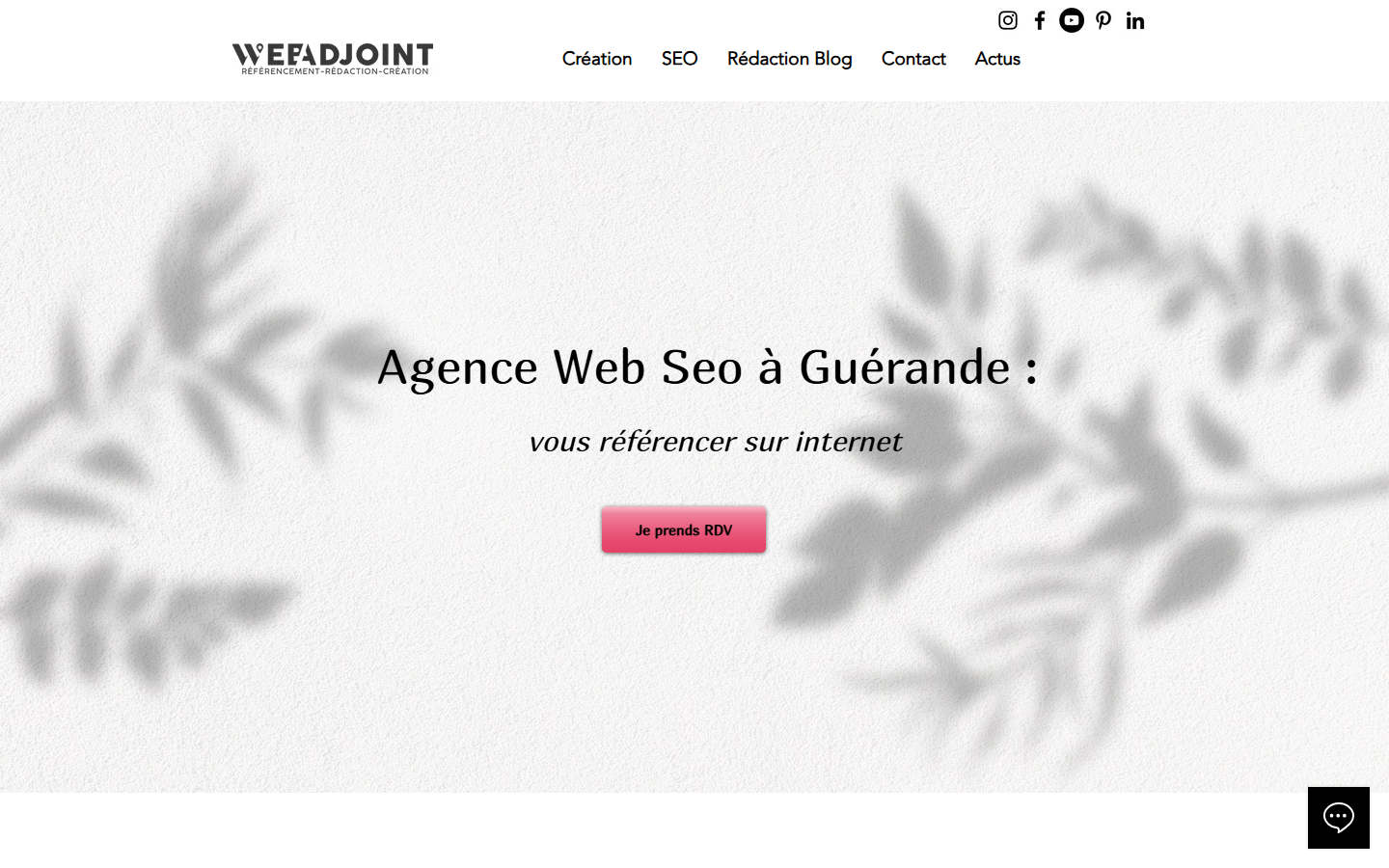 Aperçu du site de Web Adjoint