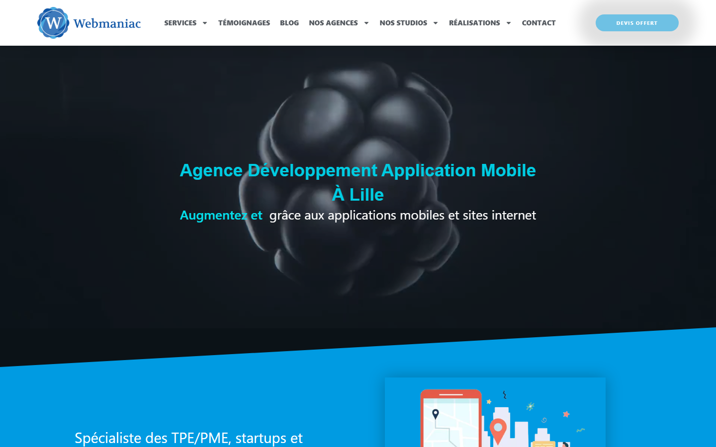 Aperçu du site de WEB MANIAC