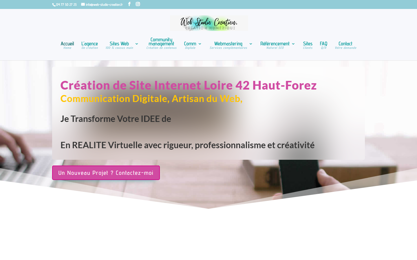 Aperçu du site de Web Studio Création