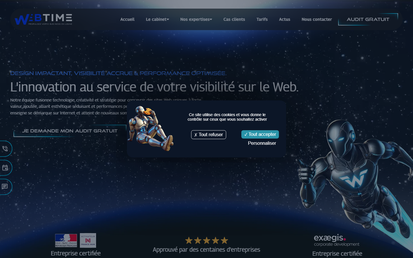 Aperçu du site de WEB TIME