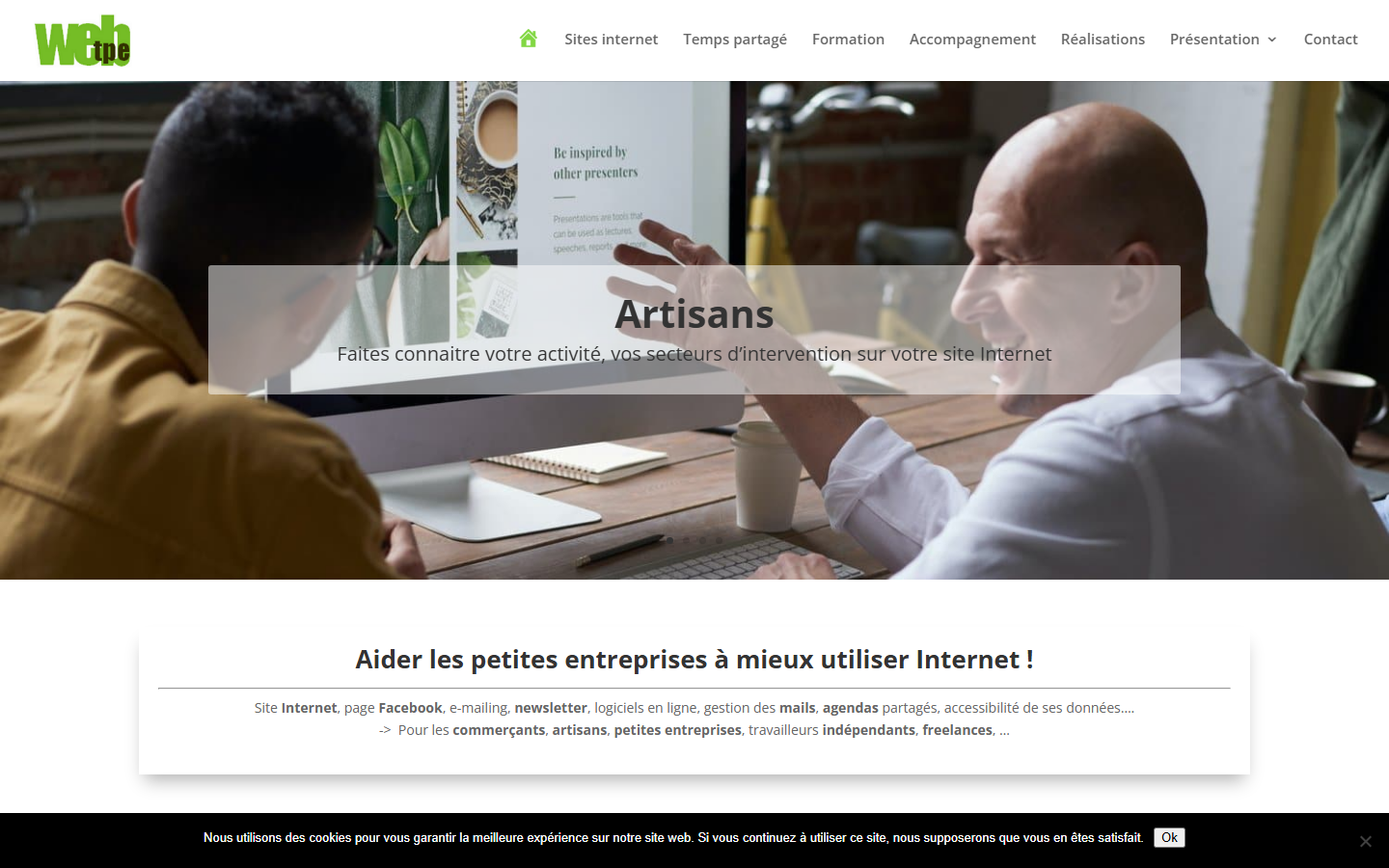 Aperçu du site de Web Tpe