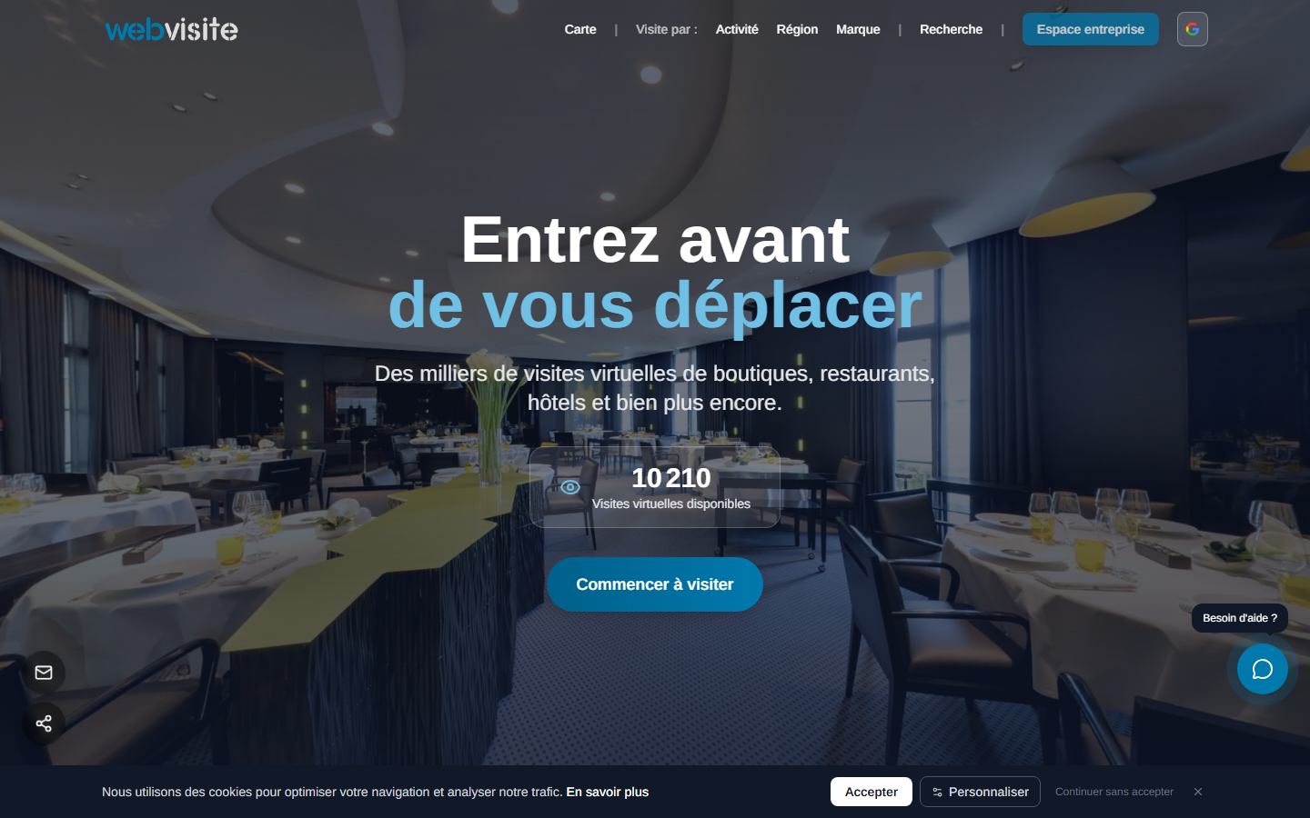 Aperçu du site de Web Visite
