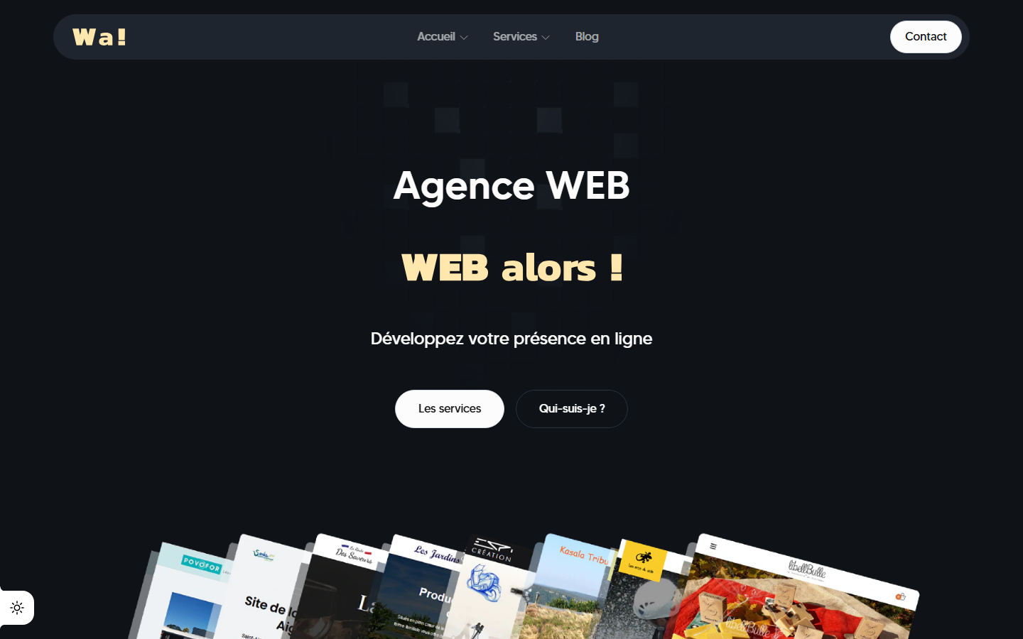 Aperçu du site de Webalors