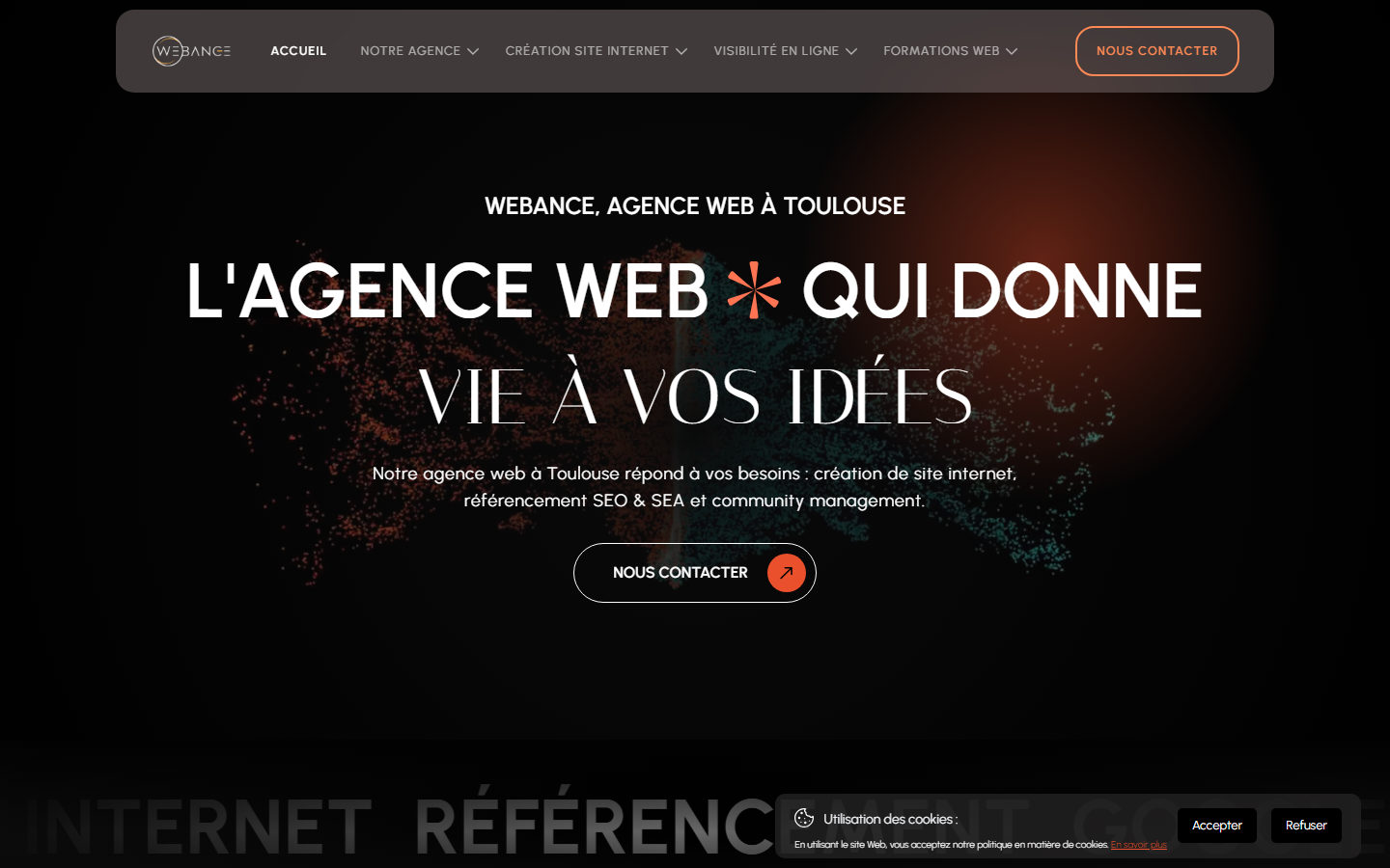 Aperçu du site de Webance