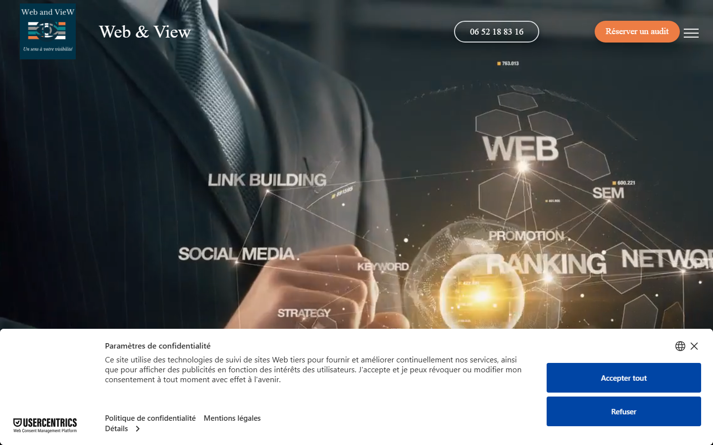 Aperçu du site de WEBANDVIEW