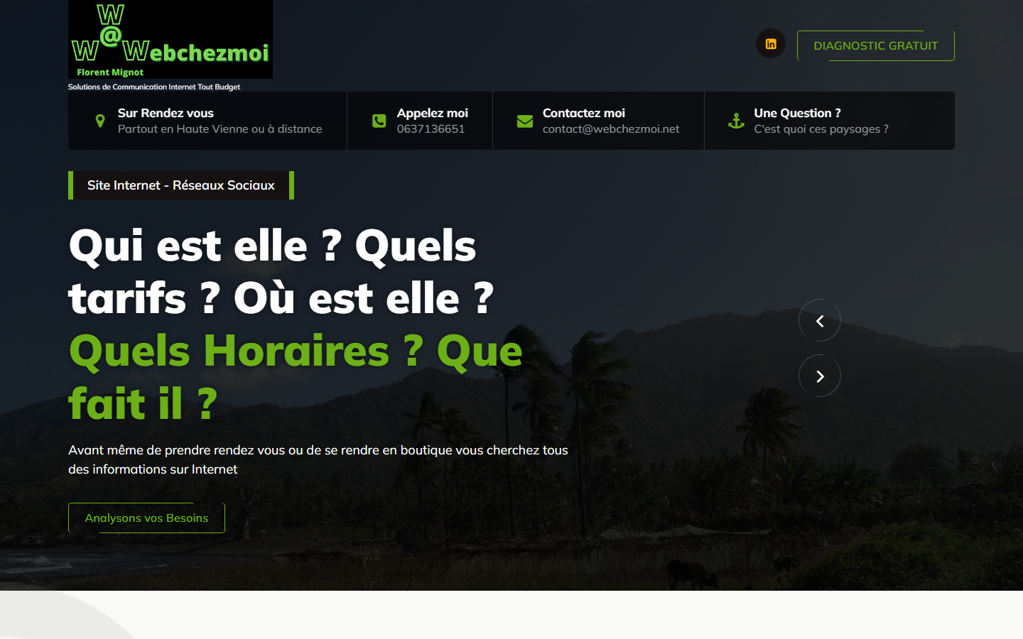 Aperçu du site de Mignot Florent