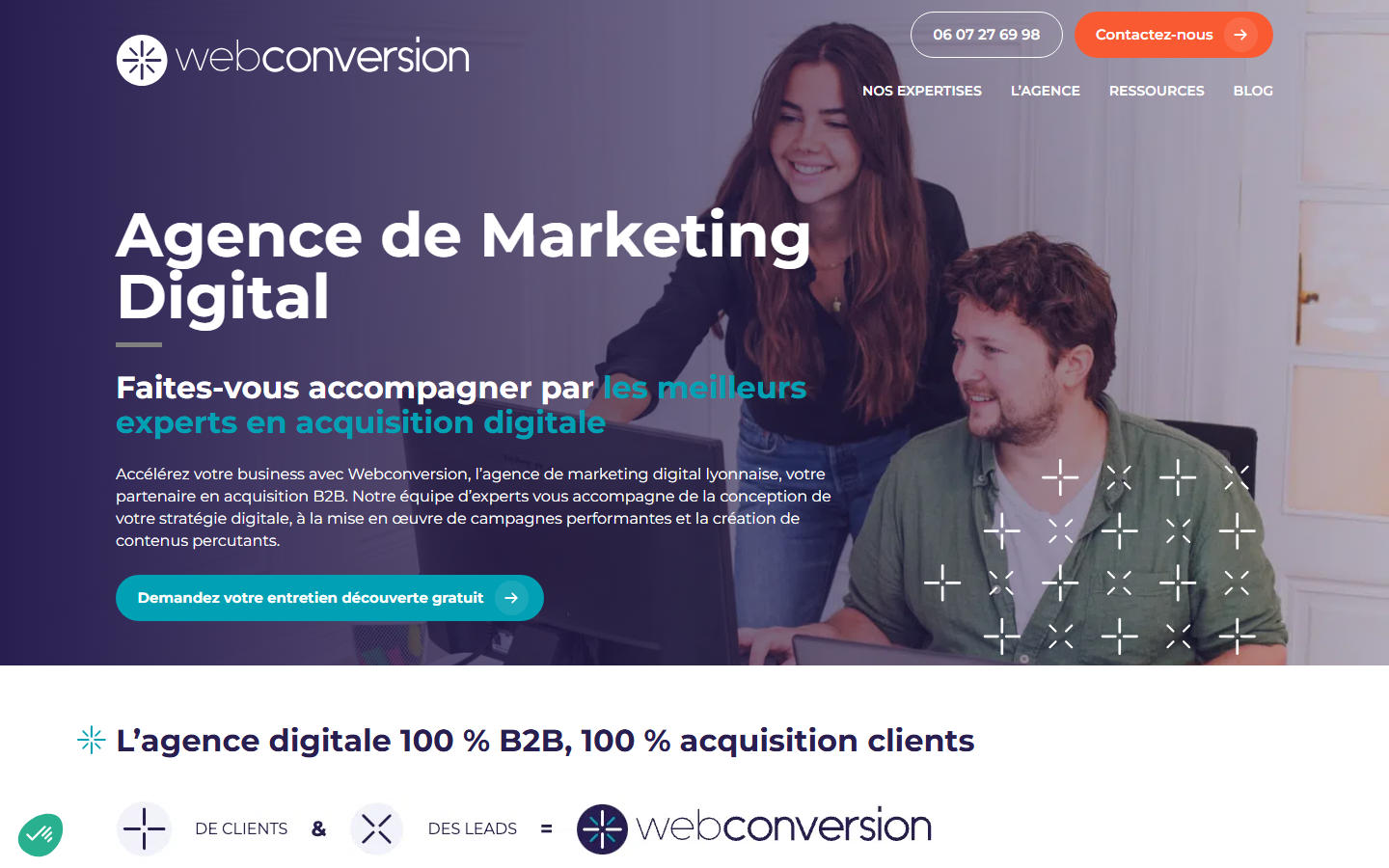 Aperçu du site de Webconversion