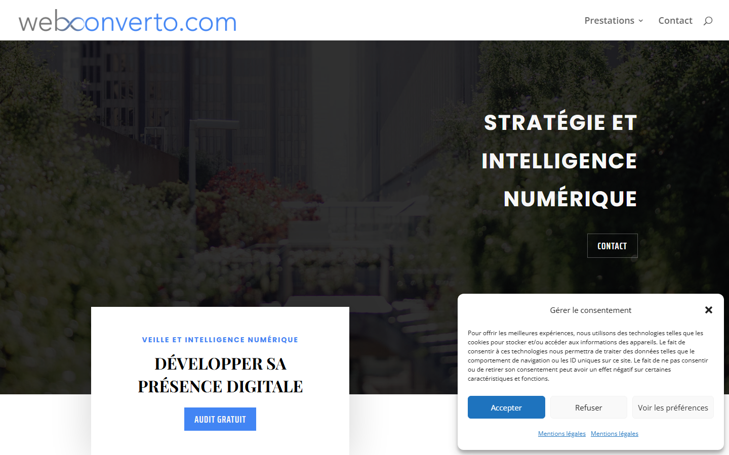 Aperçu du site de Webconverto.com