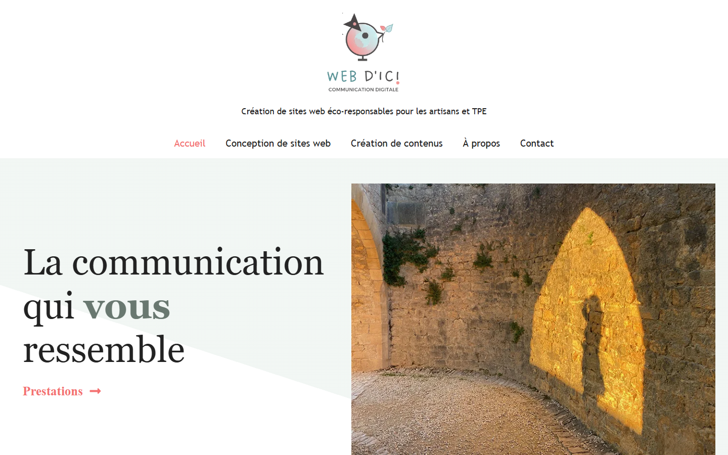 Aperçu du site de Web d'ici