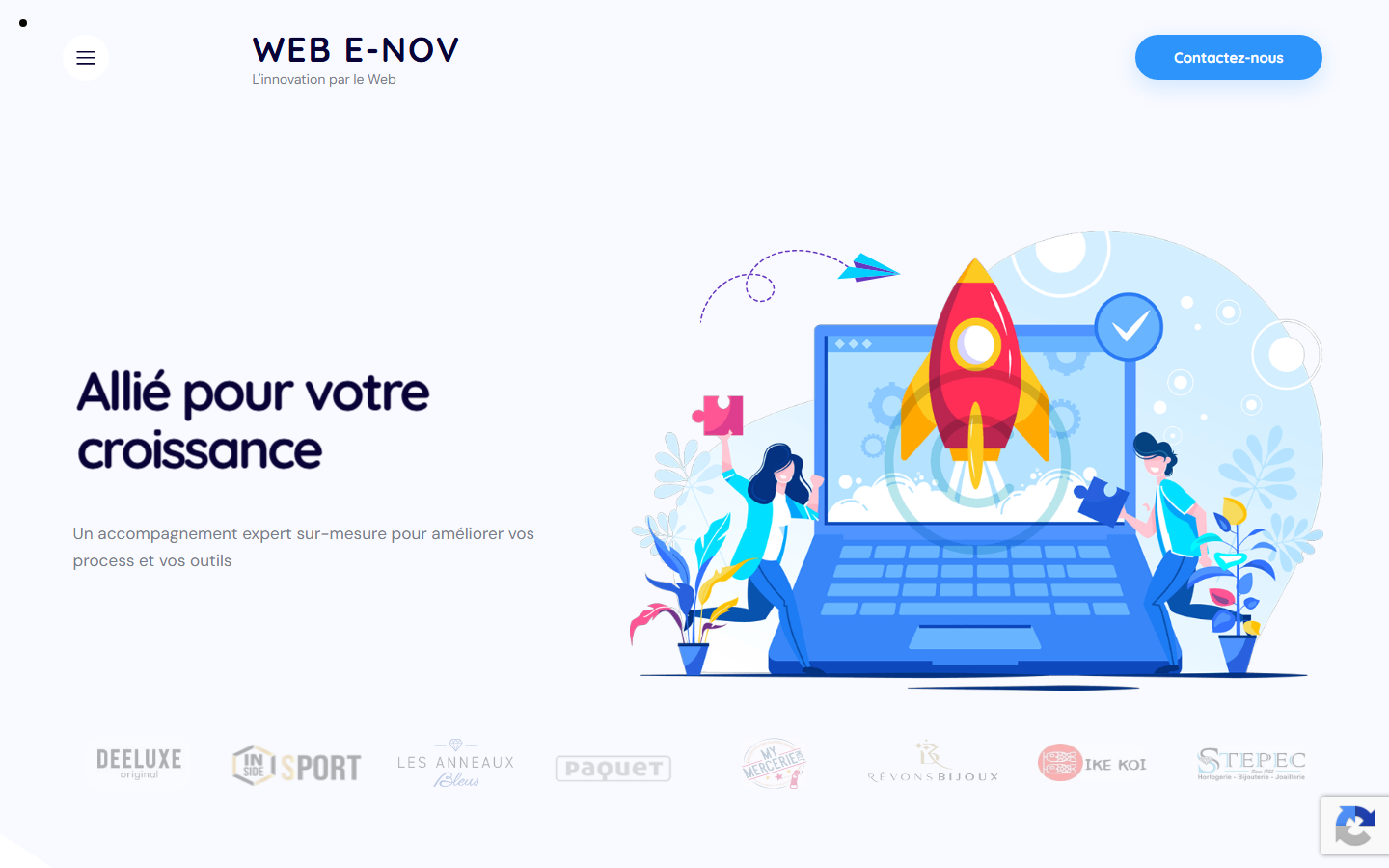 Aperçu du site de WEB E-NOV