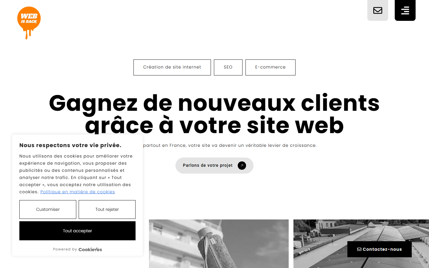 Aperçu du site de Web is back