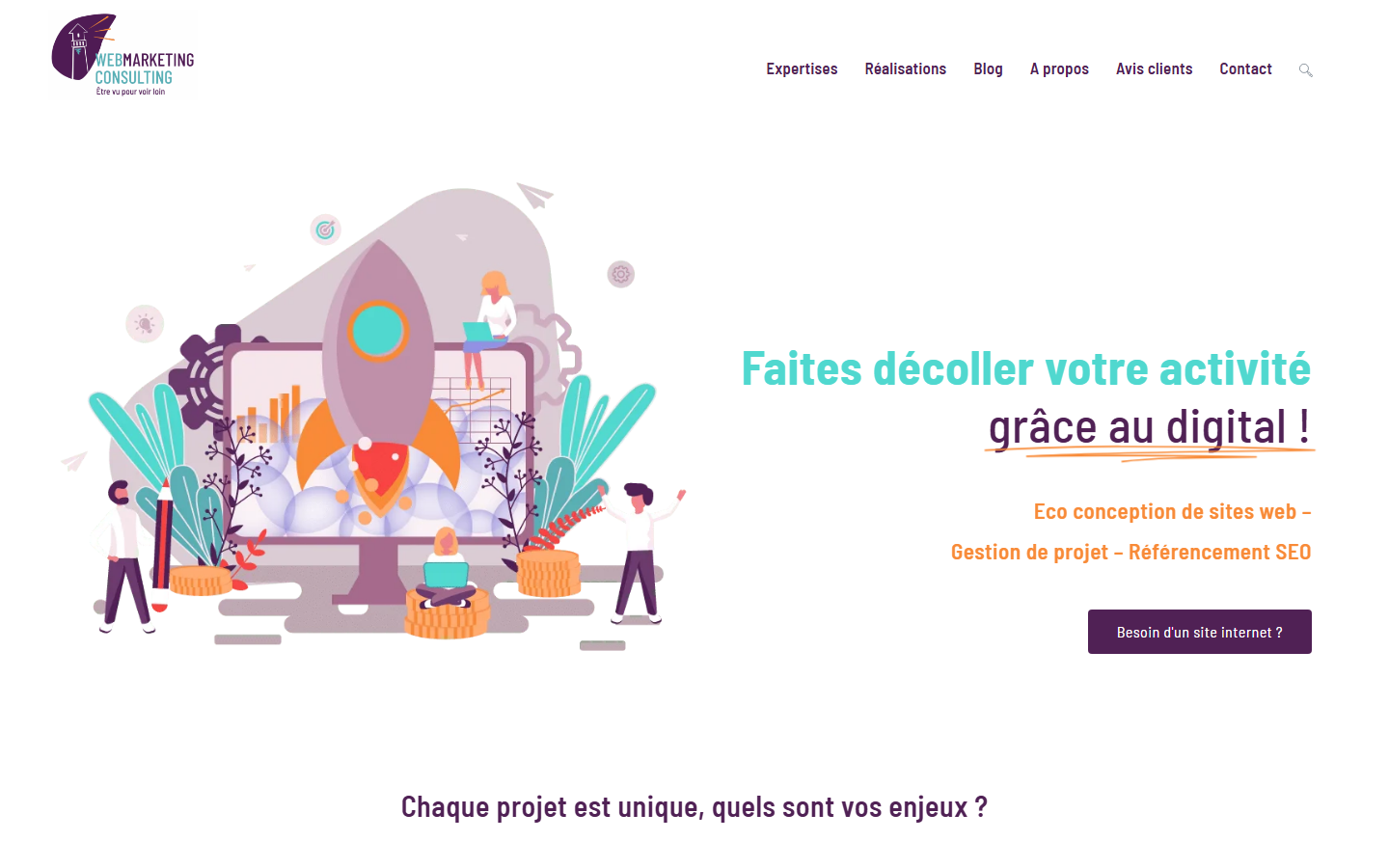 Aperçu du site de WEBMARKETING CONSULTING