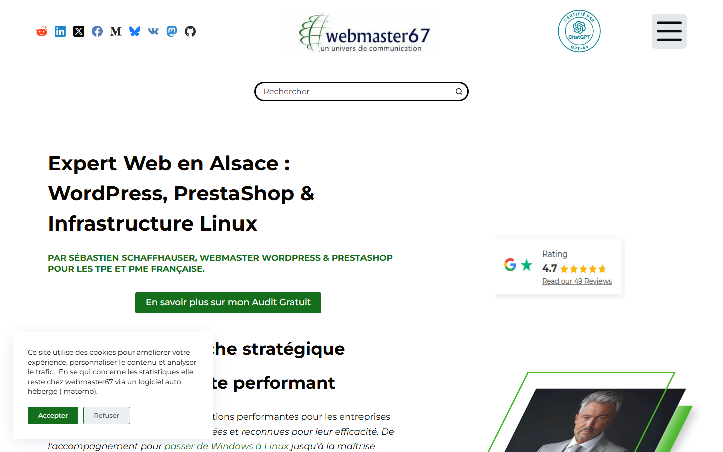 Aperçu du site de webmaster67