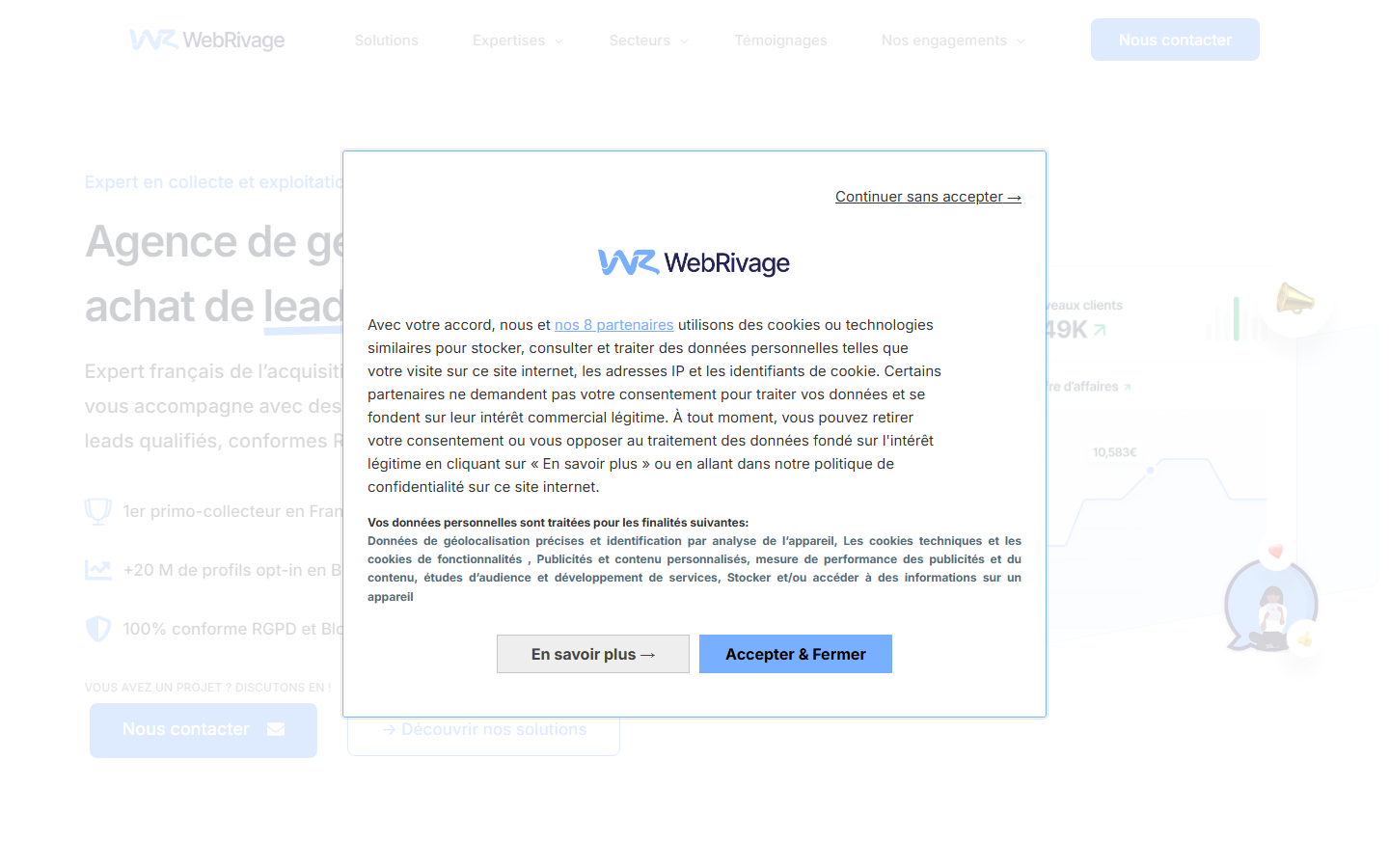 Aperçu du site de WEB RIVAGE