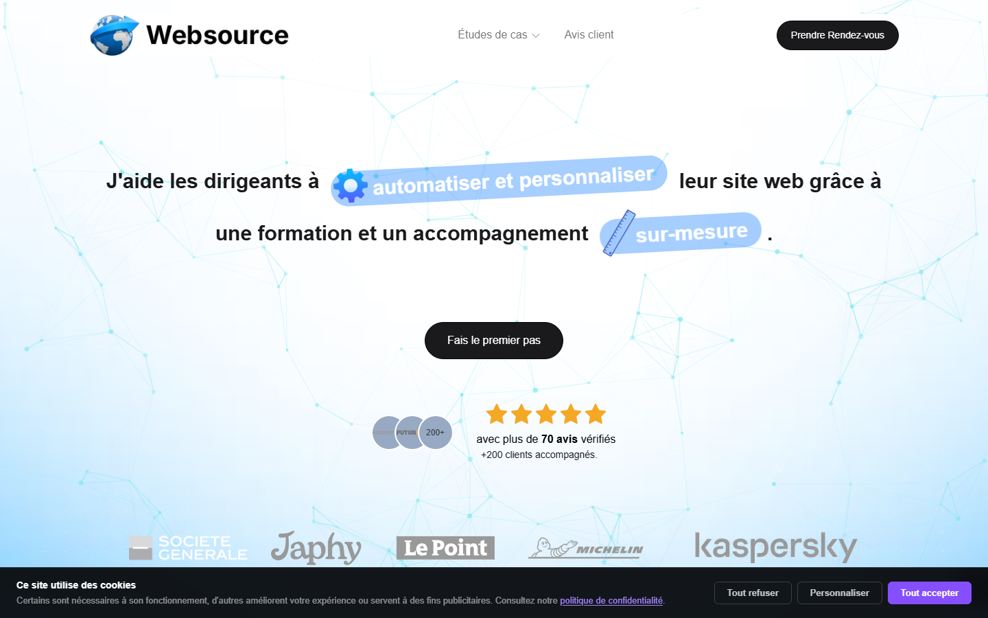 Aperçu du site de WEBSOURCE