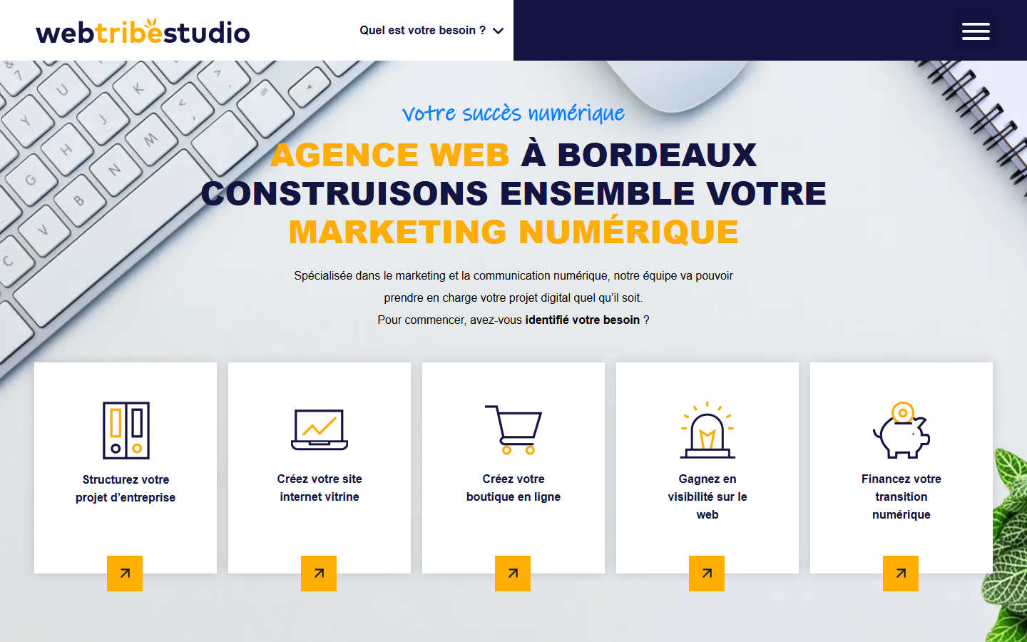 Aperçu du site de Web Tribe Studio