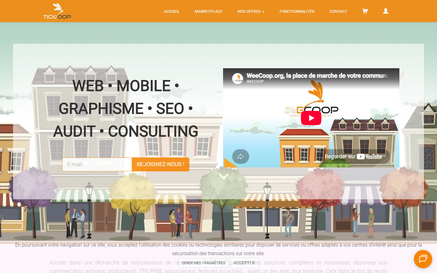 Aperçu du site de WeeCoop