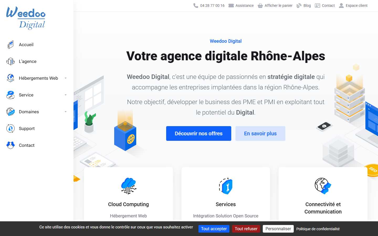 Aperçu du site de WEEDOO DIGITAL