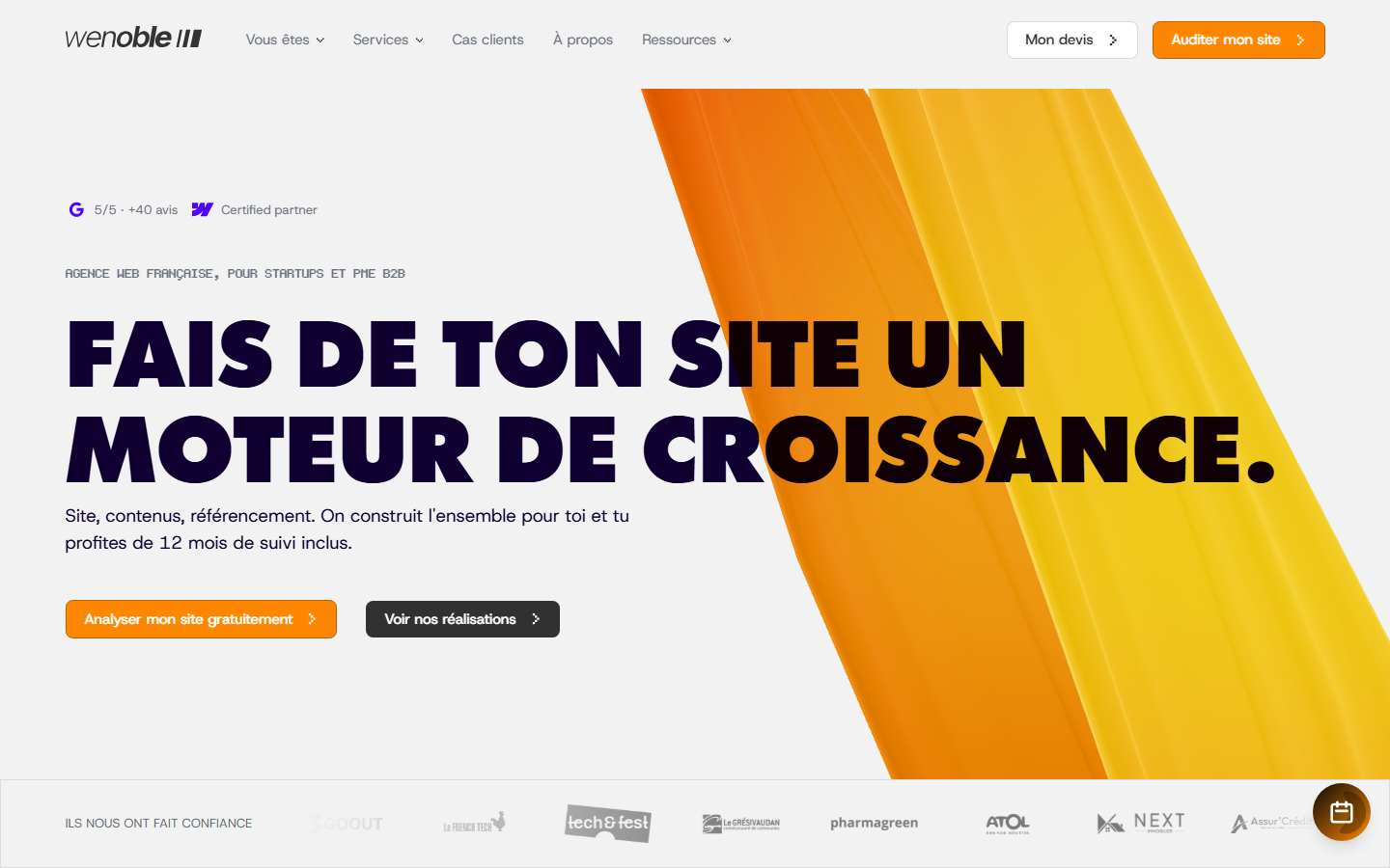 Aperçu du site de WENOBLE