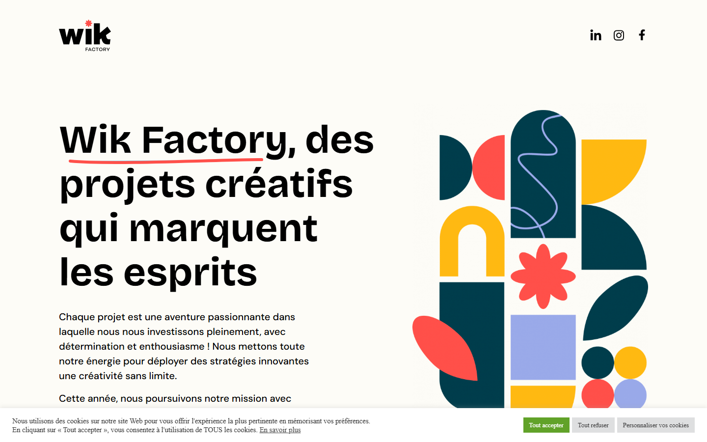 Aperçu du site de WIK FACTORY